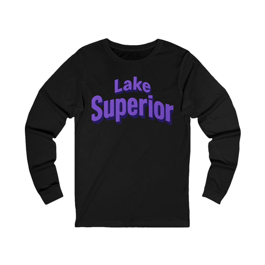 Lake Superior Long Sleeve Tee, Cozy Unisex Shirt for Outdoor Lovers, Perfect for Lake Days, Casual Wear, Gift Idea