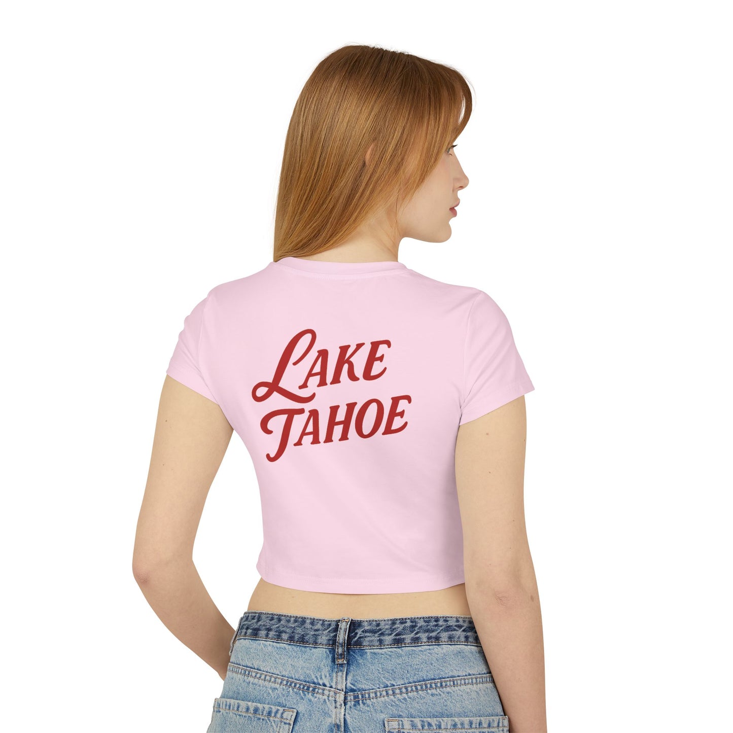Lake Tahoe Women's Baby Tee - Vintage Style, Lake Lover Shirt, Summer Outfit, Nature Lover Gift, Travel-Inspired Top