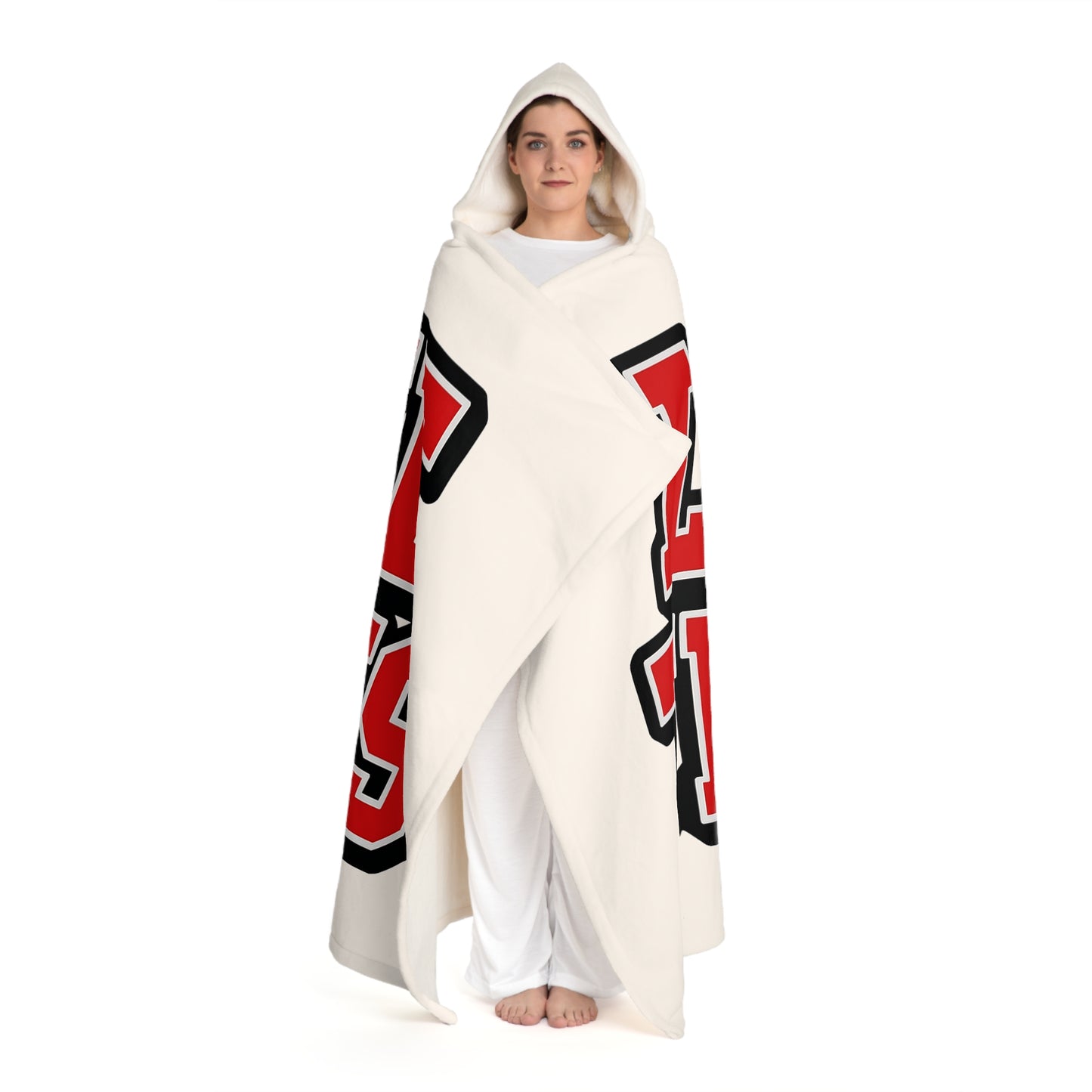 Lake Travis Cozy Hooded Sherpa Fleece Blanket - Perfect for Chilly Evenings, Movie Nights, Cozy Home Décor, Gifts for Her, Winter Snuggles