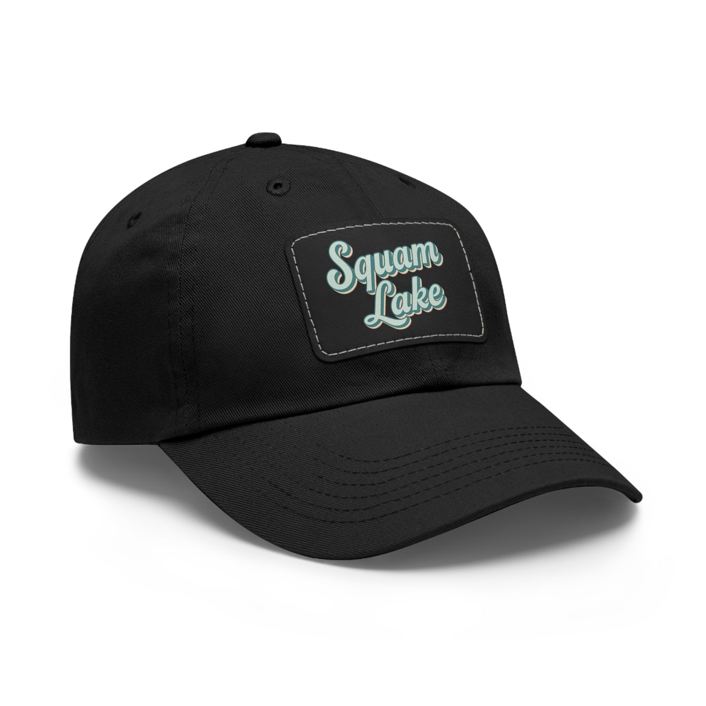 Squam Lake Dad Hat with Leather Patch (Rectangle)