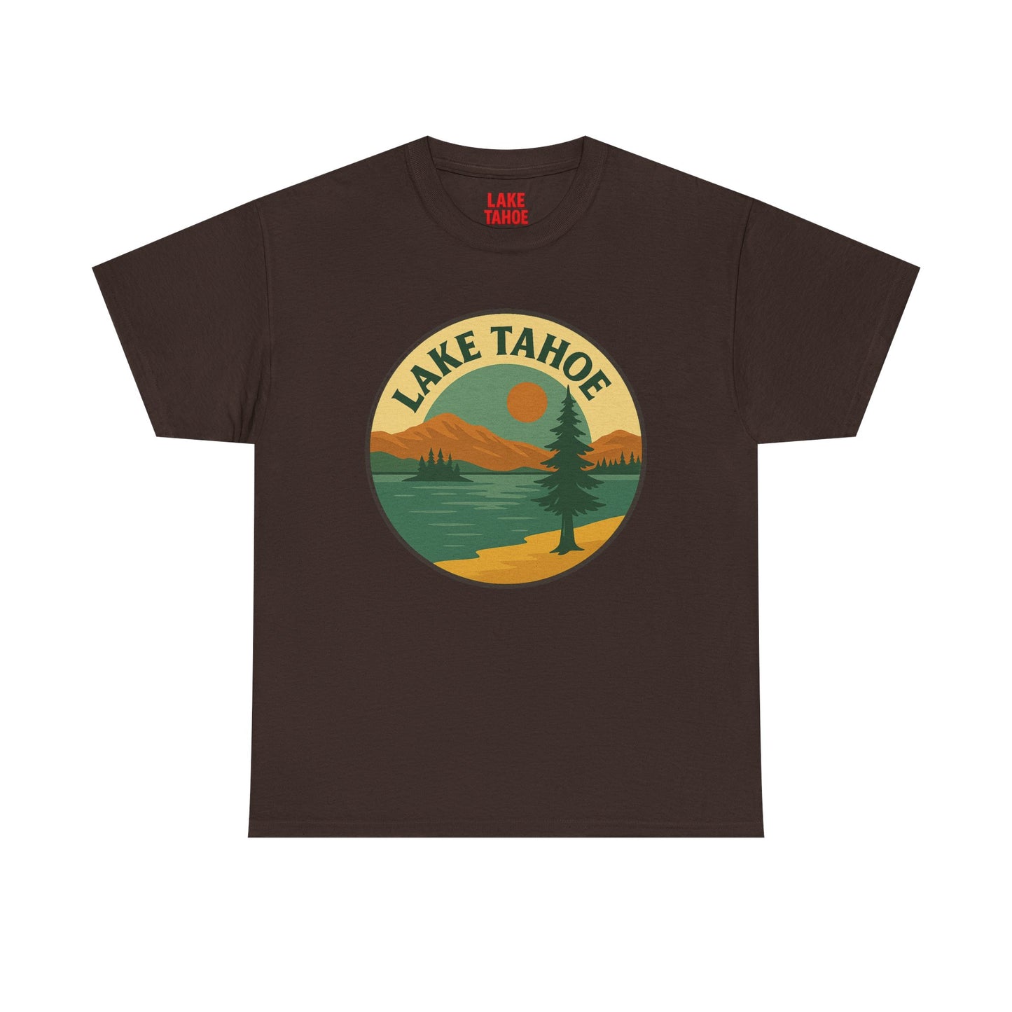 Lake Tahoe Graphic Tee | Unisex Heavy Cotton T-Shirt, Nature Lover Gift, Lake Adventure Shirt, Outdoor Apparel, Vintage Lake Design