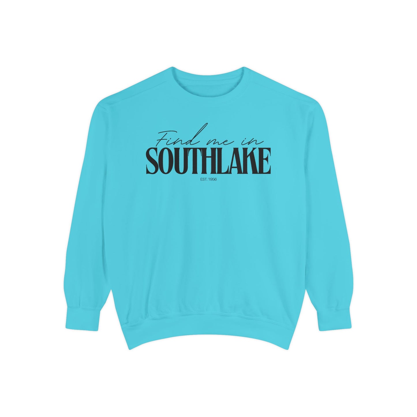 Southlake Cozy Sweatshirt, Unisex Garment-Dyed Crew, Casual Wear, Gift for Friends, Fall Fashion, Lounge Style