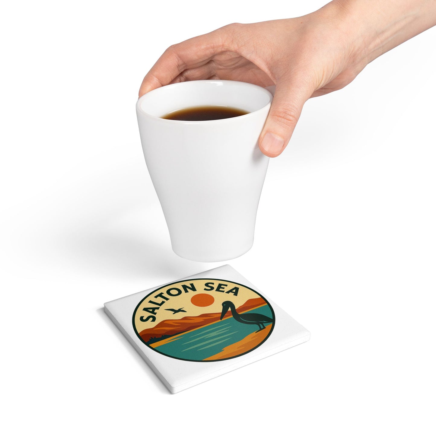Salton Sea Ceramic Coaster
