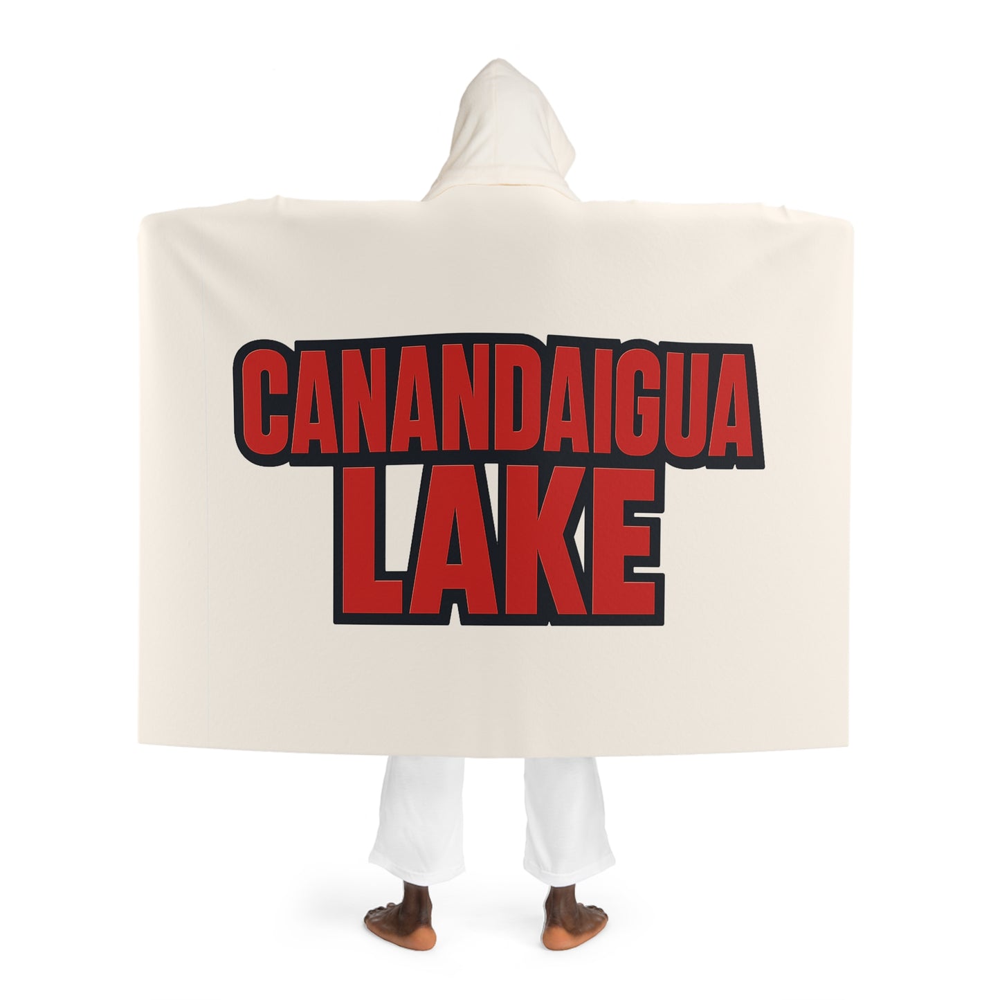 Canandaigua Lake Cozy Hooded Sherpa Fleece Blanket - Perfect for Chilly Evenings, Movie Nights, Cozy Home Décor, Gifts for Her, Winter Snuggles
