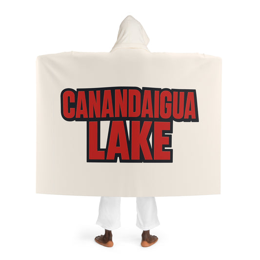 Canandaigua Lake Cozy Hooded Sherpa Fleece Blanket - Perfect for Chilly Evenings, Movie Nights, Cozy Home Décor, Gifts for Her, Winter Snuggles