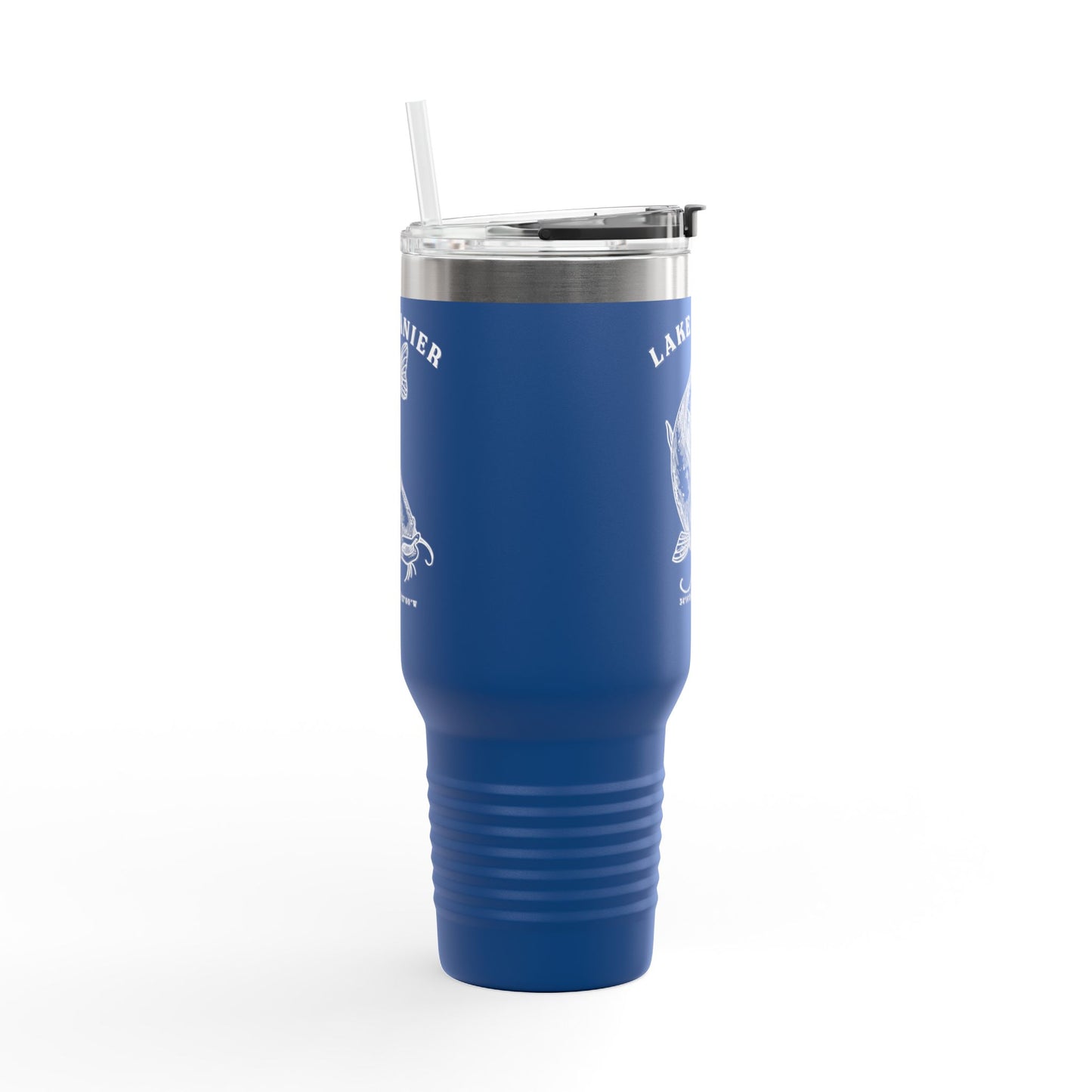 Lake Lanier Insulated Travel Mug, Summer Adventure Cup, Outdoor Coffee Tumbler, Fishing Gift, 40oz Drinkware