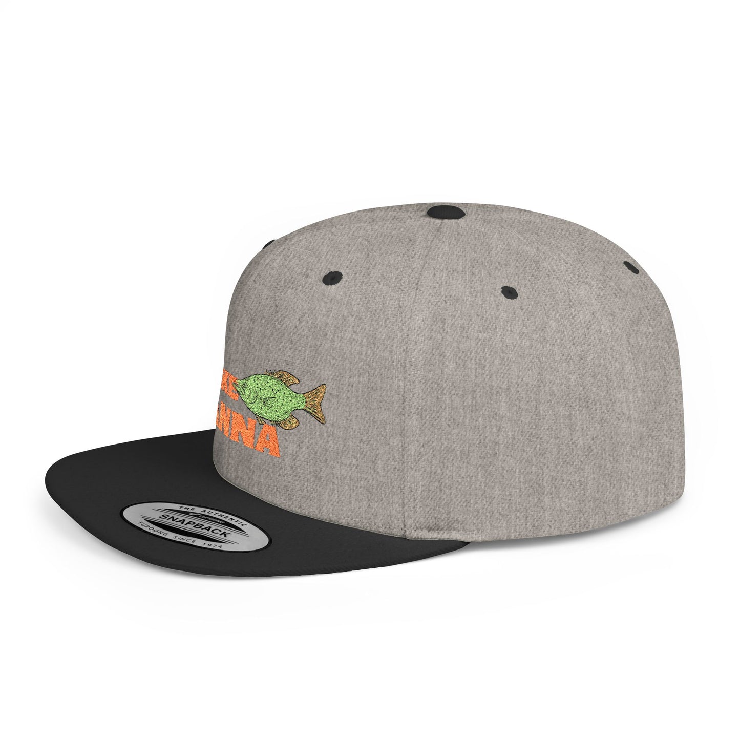 Lake Anna Fish Flat Bill Snapback Hat, Fishing Cap, Outdoor Gear, Lake House Gift, Summer Accessories, Stylish Headwear