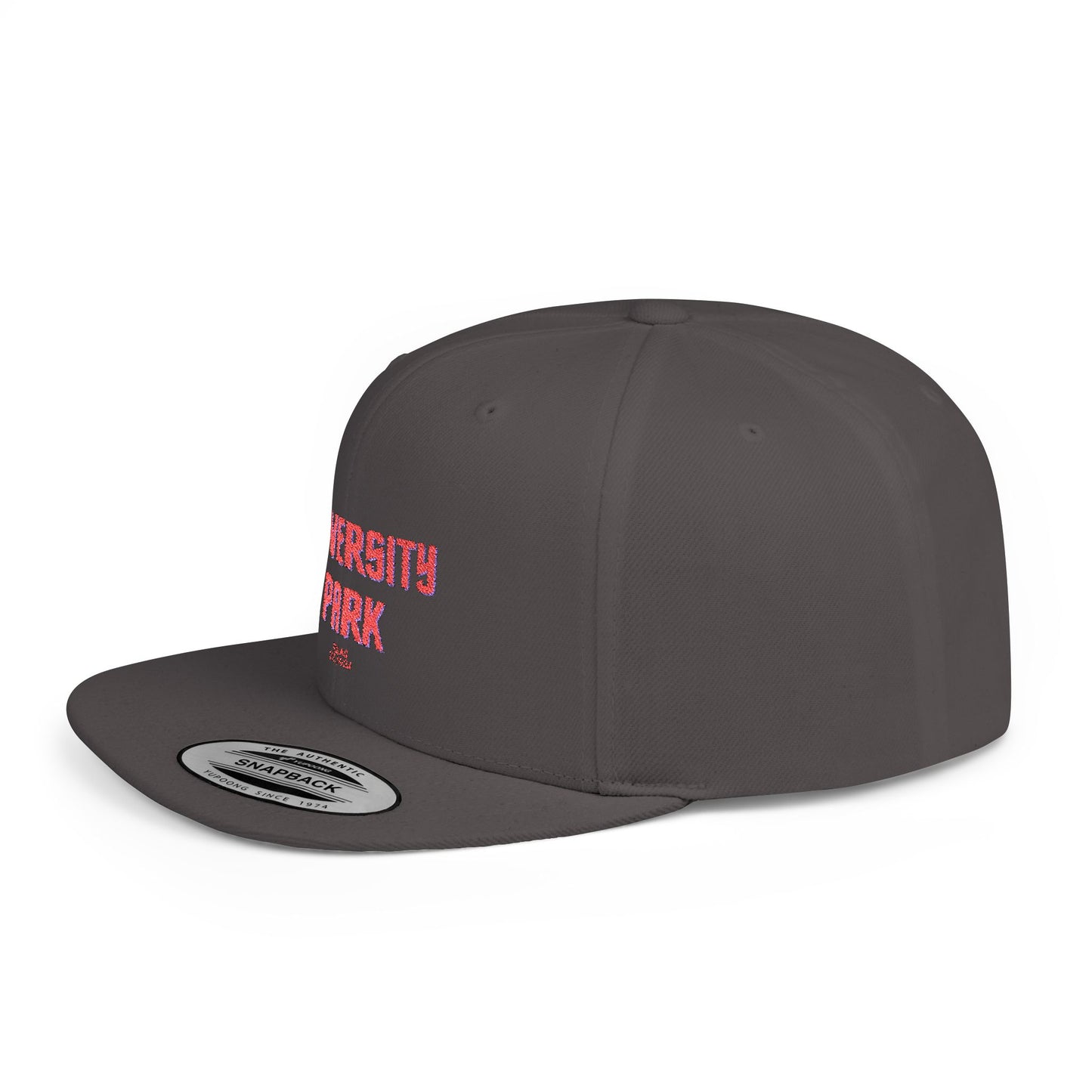 University Park Stylish Flat Bill Snapback Hat with Design, Perfect for Casual Outings, Streetwear, Gifts, Festivals, Everyday Wear