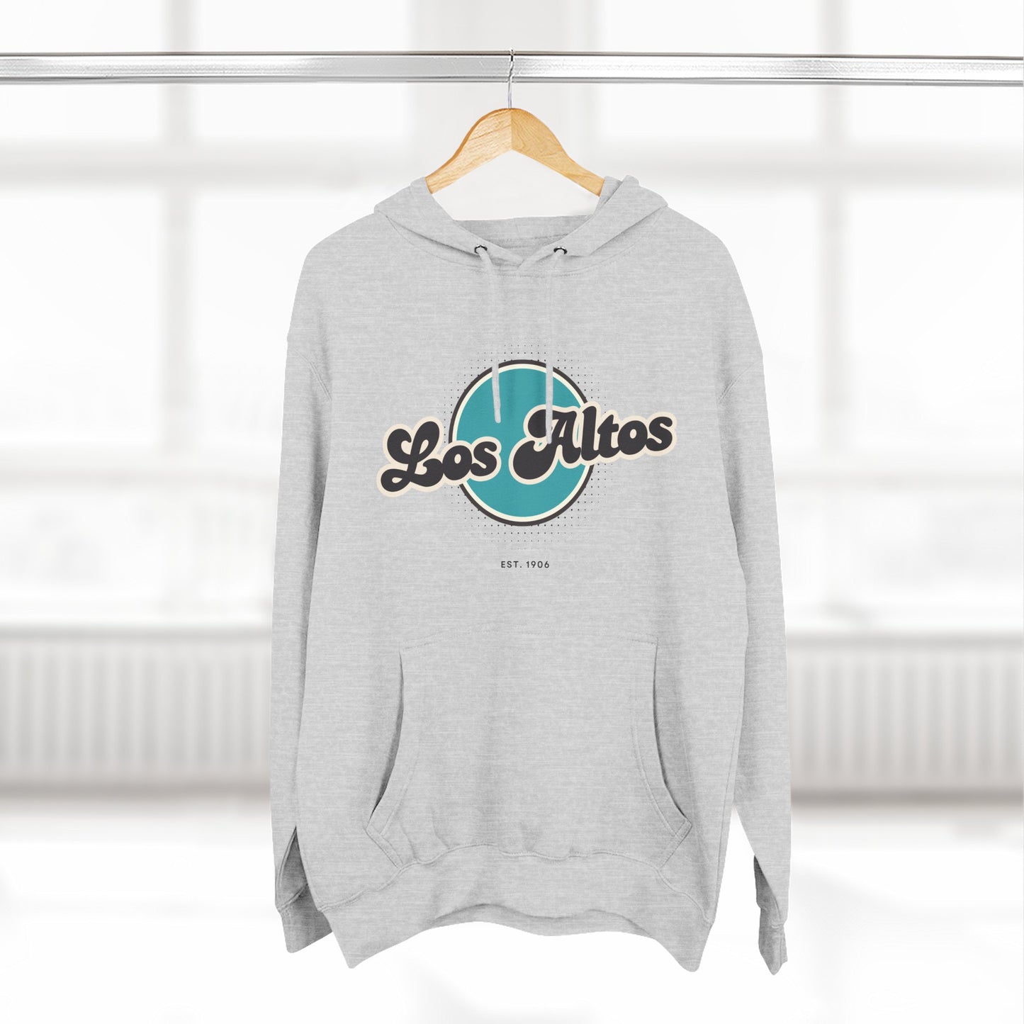 Los Altos Retro Vibe Hoodie for Casual Days, Streetwear, Unisex Gift, Cozy Layering Apparel
