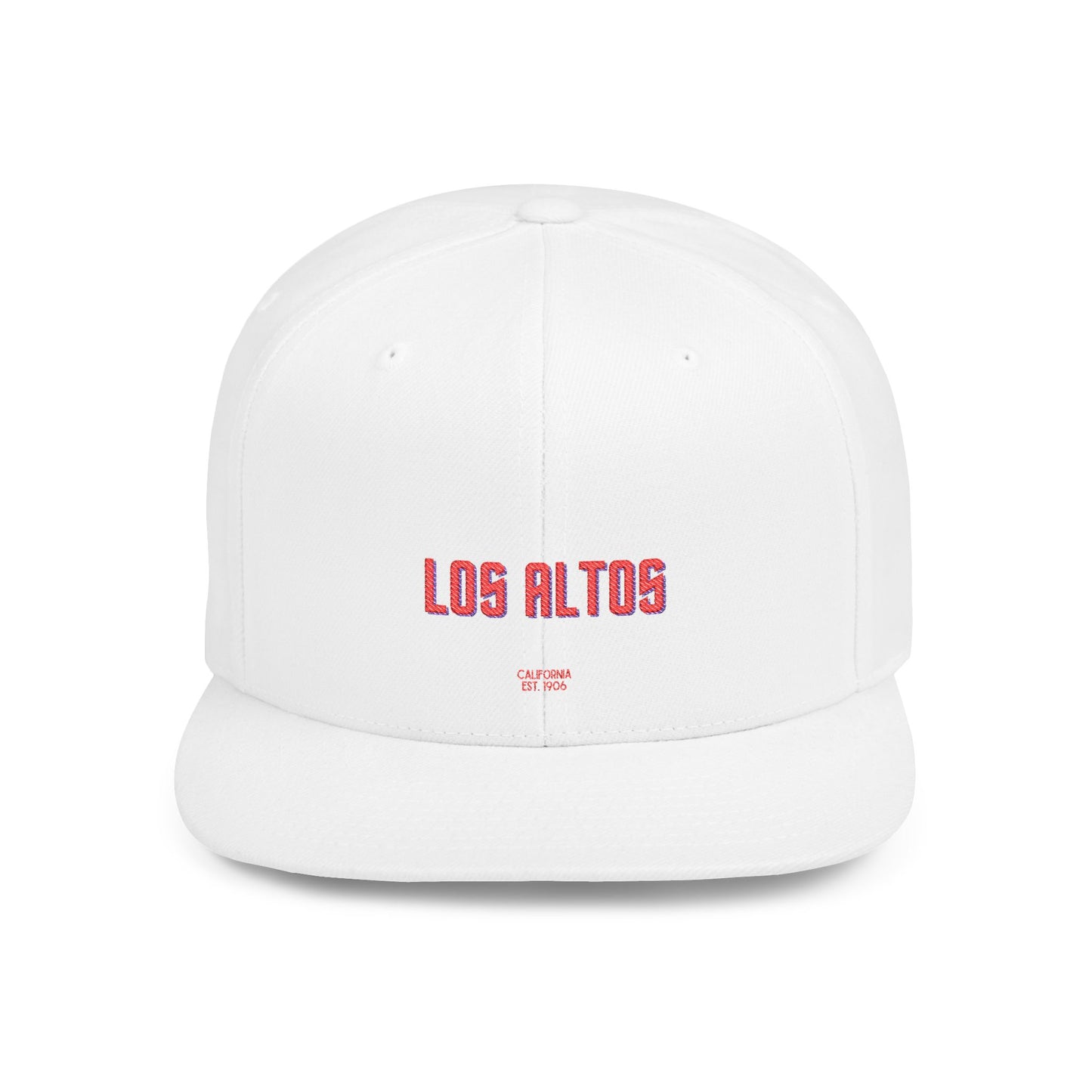 Los Altos Stylish Flat Bill Snapback Hat with Design, Perfect for Casual Outings, Streetwear, Gifts, Festivals, Everyday Wear