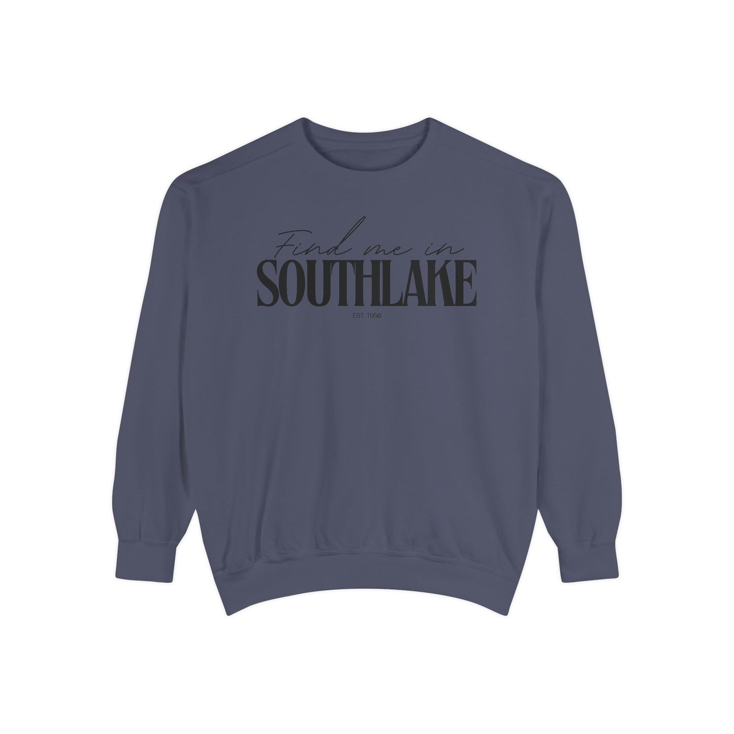 Southlake Cozy Sweatshirt, Unisex Garment-Dyed Crew, Casual Wear, Gift for Friends, Fall Fashion, Lounge Style