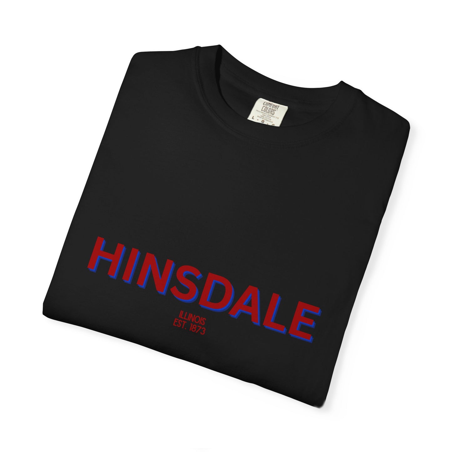 Hinsdale Garment-Dyed Unisex T-Shirt, Casual Tee, Vintage Style Shirt, Everyday Wear, Birthday Gift, Unique Apparel