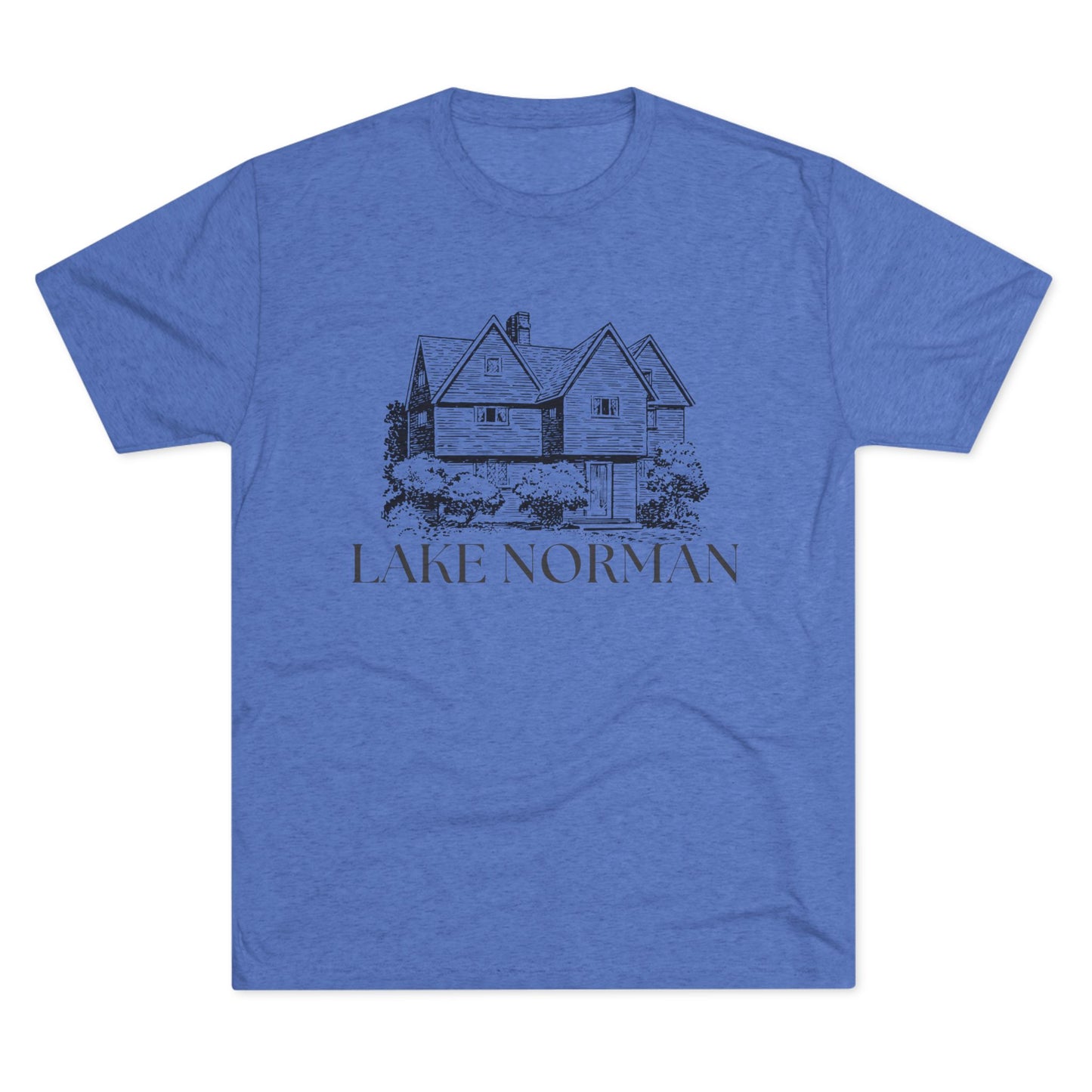 Lake Norman Unisex Tri-Blend Crew Tee, Casual T-Shirt, Summer Apparel, Lake House Shirt, Gift for Friends, Travel Tee