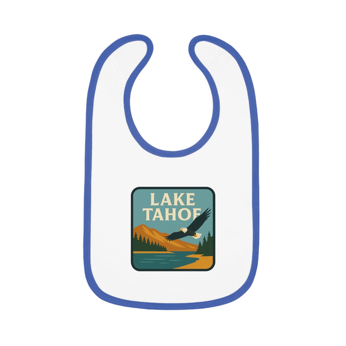 Lake Tahoe Baby Contrast Trim Jersey Bib
