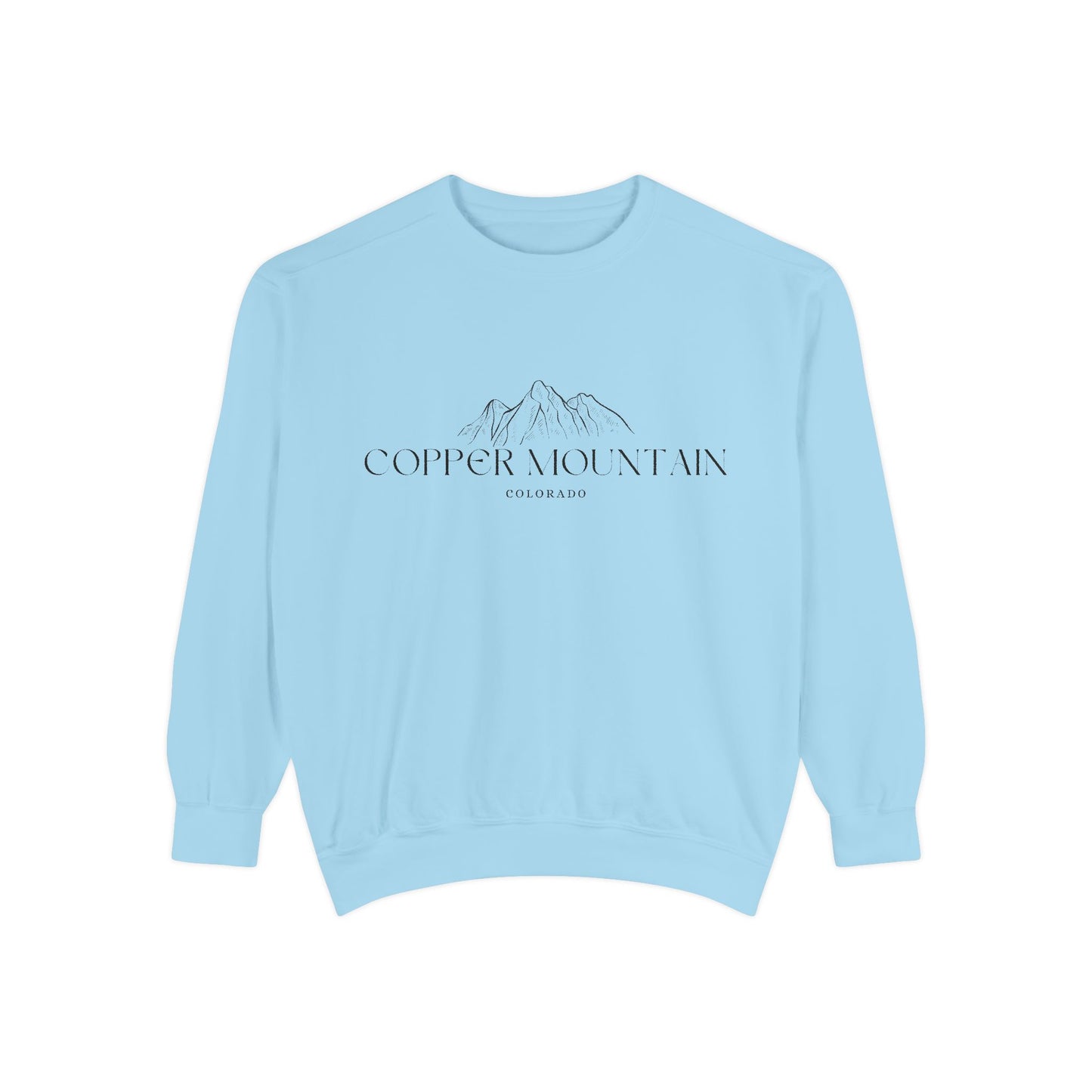 Copper Mountain Vibes Unisex Sweatshirt | Garment-Dyed Comfort, Perfect for Casual Outings, Travel, Gifts, Autumn Days