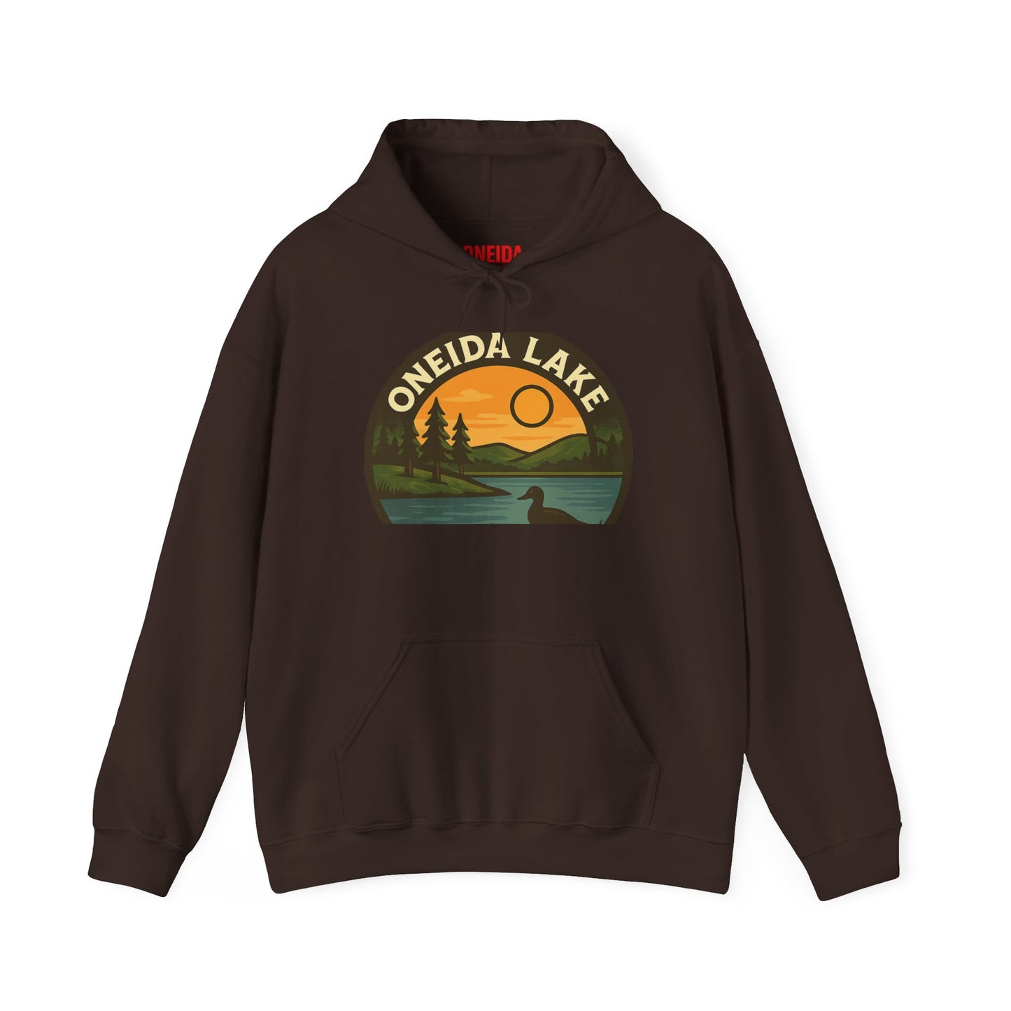 Oneida Lake Hoodie, Cozy Casual Wear, Unisex Sweatshirt, Lake Lover Gift, Outdoor Adventure Apparel, Summer Retreat Fashion