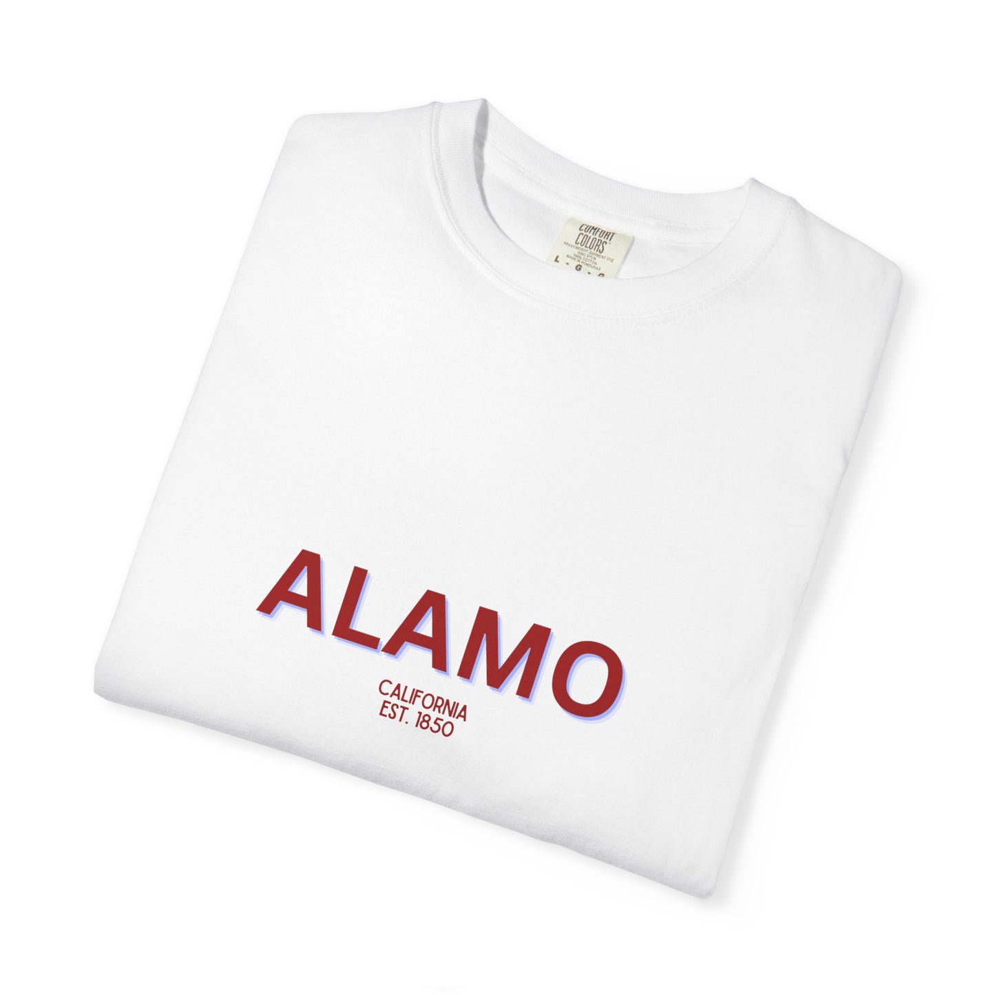 Alamo Garment-Dyed Unisex T-Shirt, Casual Tee, Vintage Style Shirt, Everyday Wear, Birthday Gift, Unique Apparel