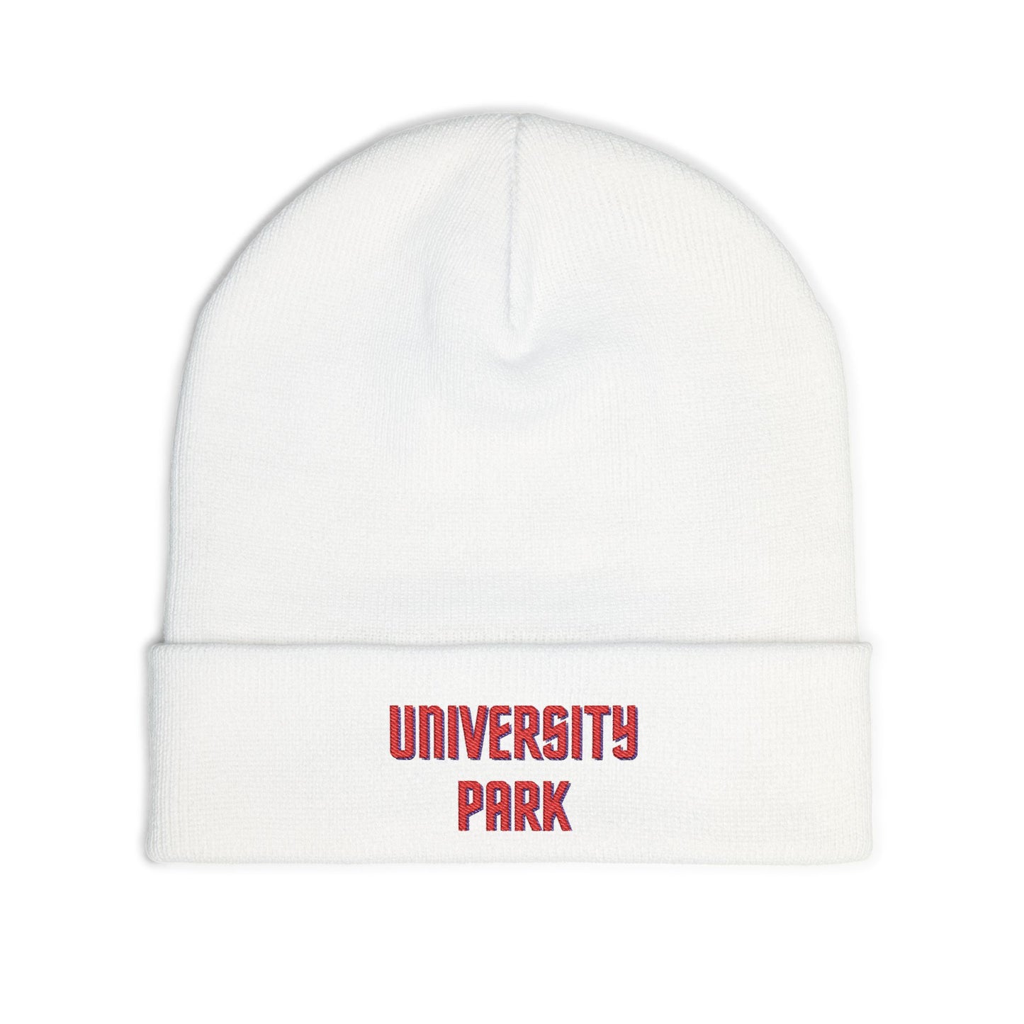 University Park Cozy Custom Knit Beanie - Personalized Hat, Winter Accessory, Gifts for Him, Her, Stylish Warmth