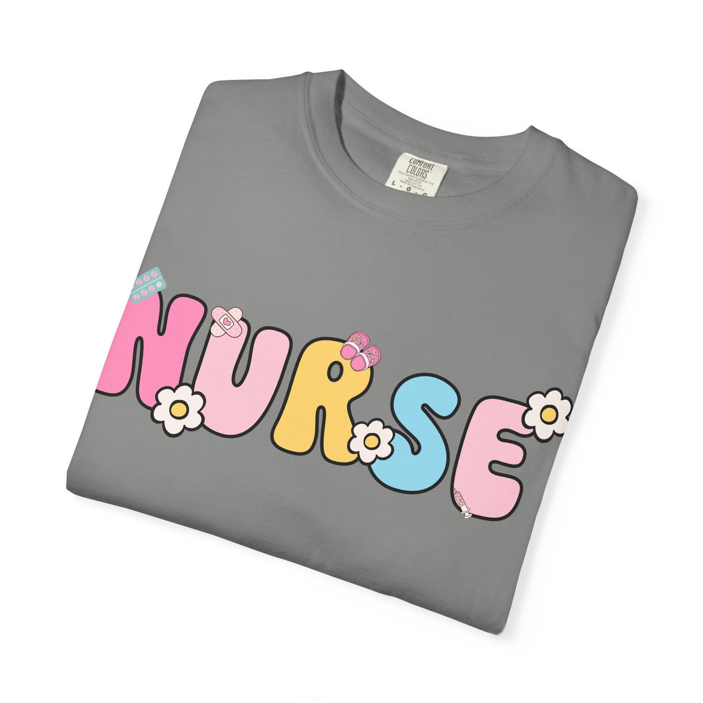 Playful Nurse T-Shirt - Fun Gift for Healthcare Workers, Floral Design, Birthday Present, Nurse Appreciation Week, Casual Wear