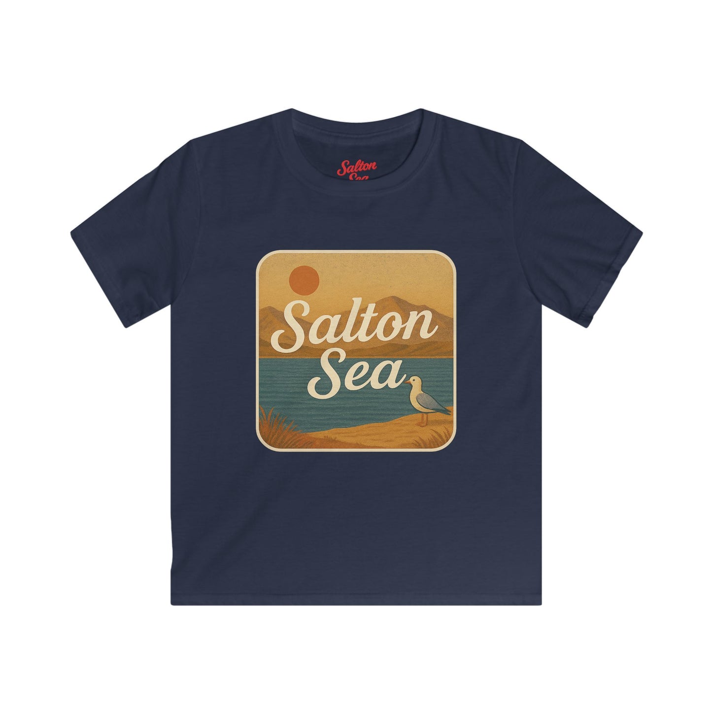 Salton Sea Kids Tee, Softstyle T-Shirt for Children, Summer Adventure Shirt, Lake House Gift, Outdoor Fun Apparel