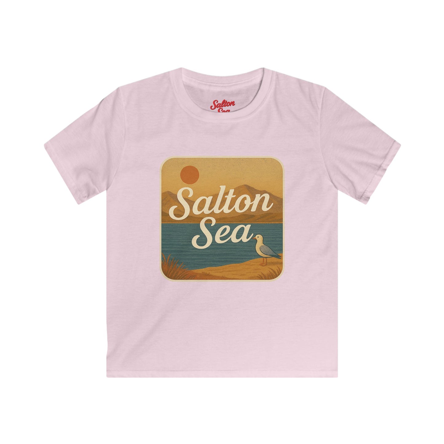 Salton Sea Kids Tee, Softstyle T-Shirt for Children, Summer Adventure Shirt, Lake House Gift, Outdoor Fun Apparel