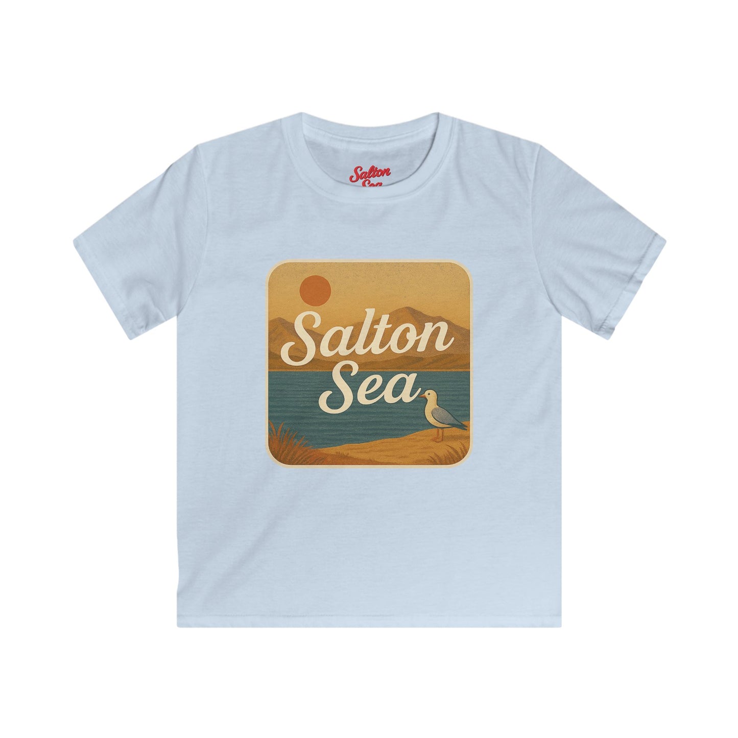 Salton Sea Kids Tee, Softstyle T-Shirt for Children, Summer Adventure Shirt, Lake House Gift, Outdoor Fun Apparel