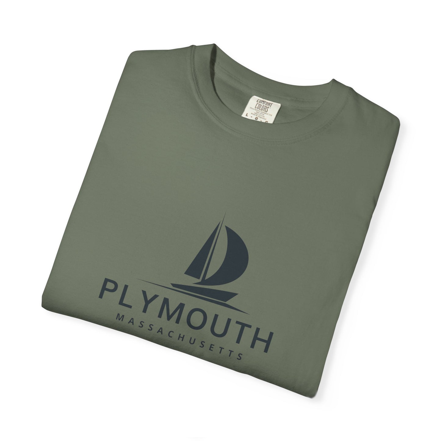 Plymouth - Unisex Garment-Dyed T-shirt, Casual Outfit, Gift for Nature Lovers, Vacation Essentials