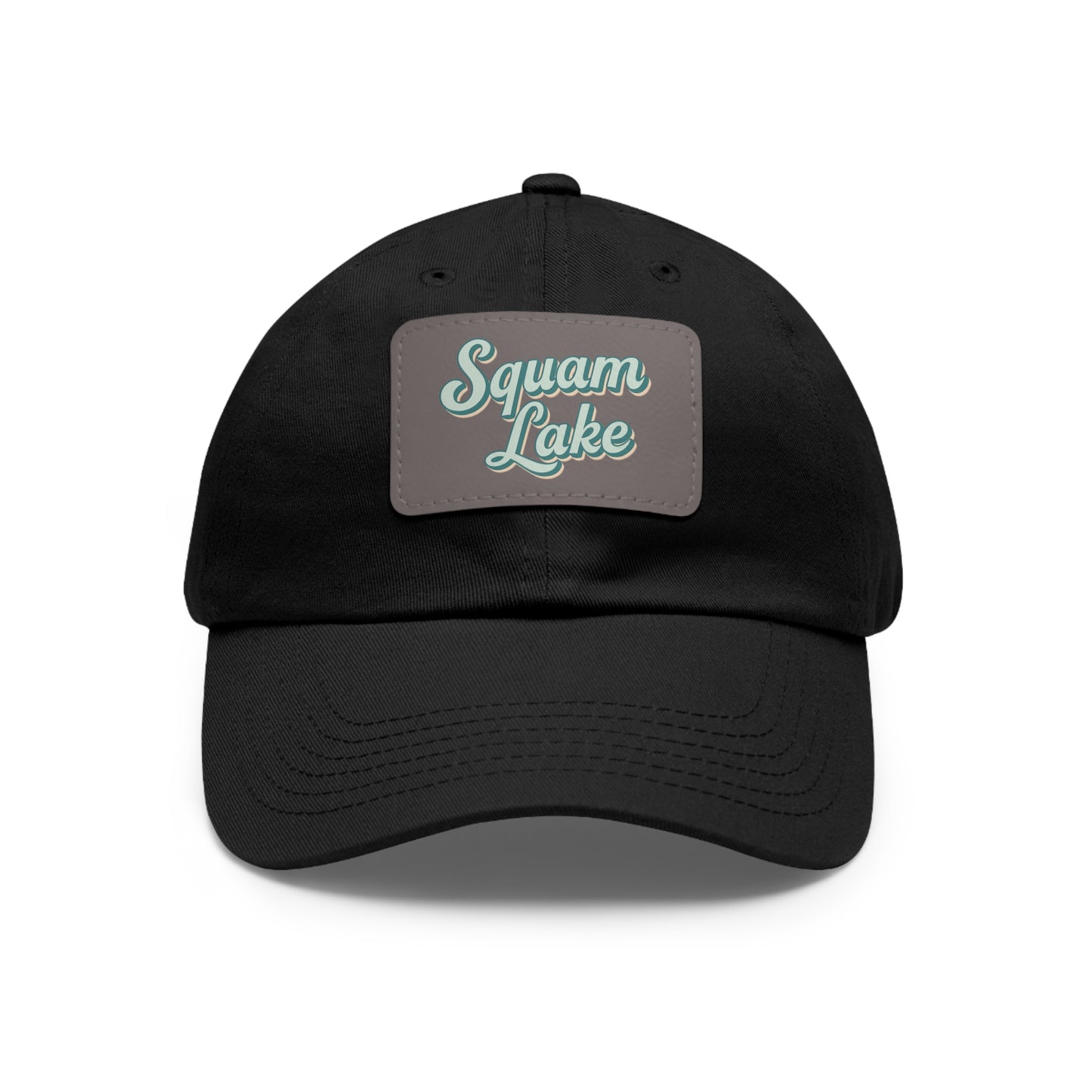 Squam Lake Dad Hat with Leather Patch (Rectangle)