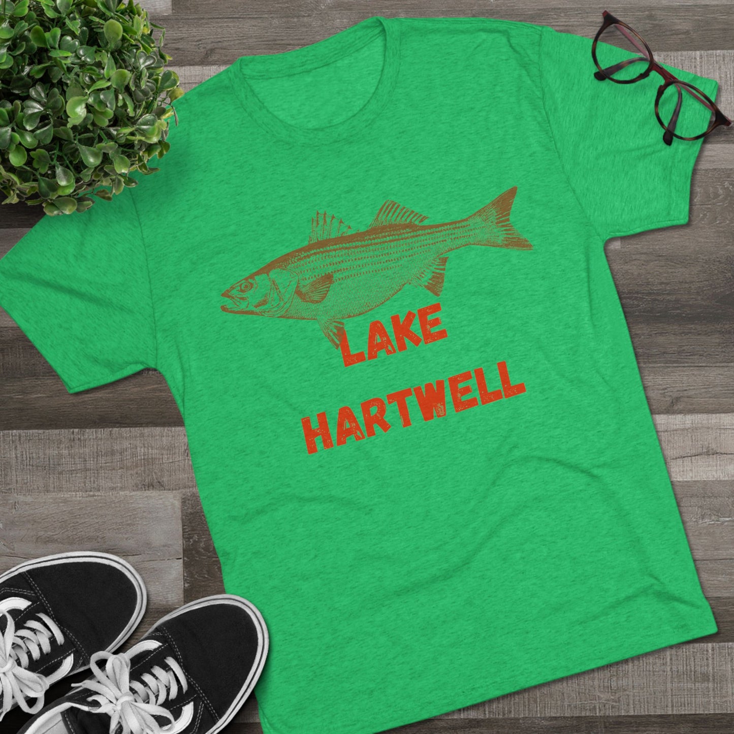 Lake Hartwell Fishing Tee, Unisex Crew Neck Shirt, Summer Lake Apparel, Gift for Fishermen, Outdoor Adventure T-Shirt, Lake House Style
