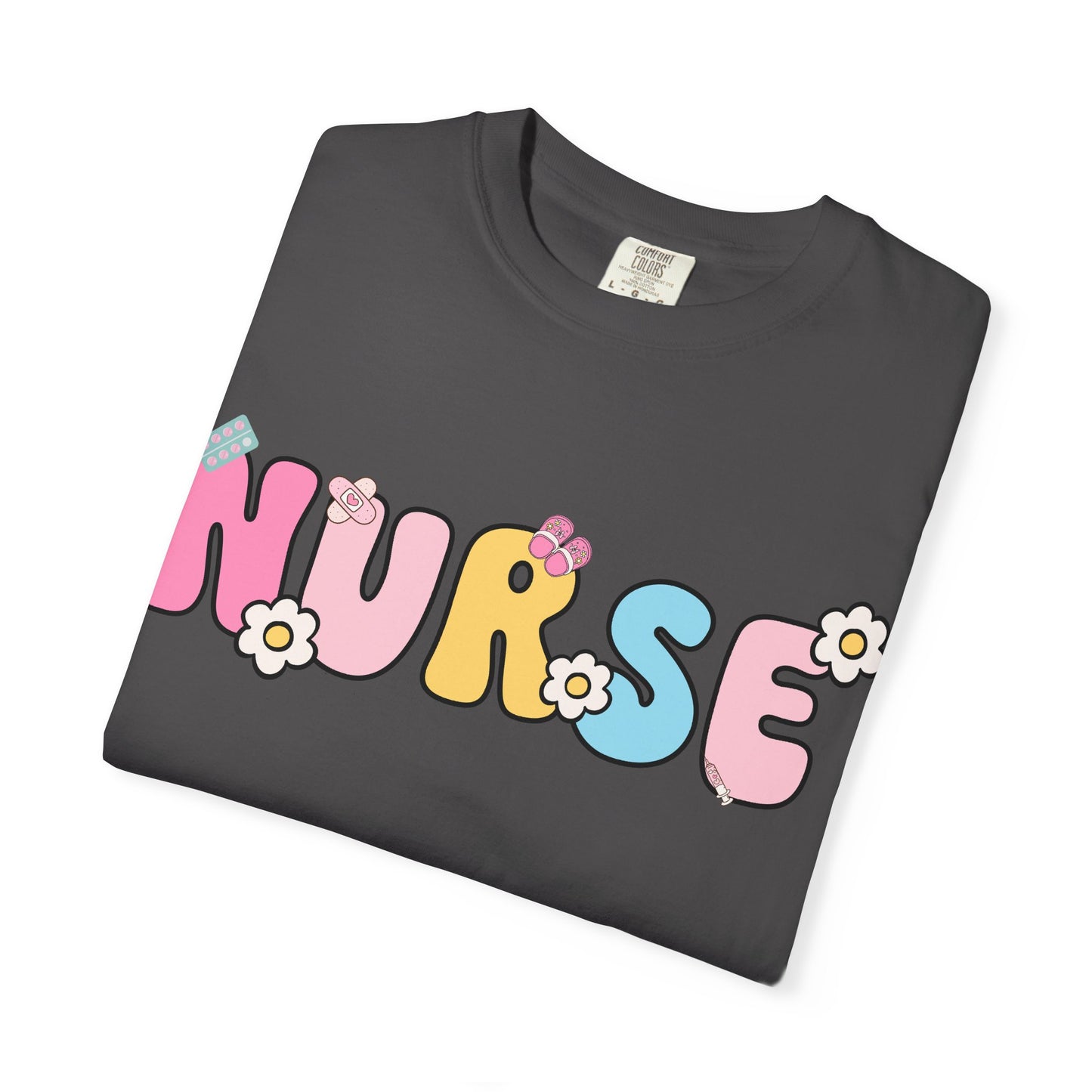 Playful Nurse T-Shirt - Fun Gift for Healthcare Workers, Floral Design, Birthday Present, Nurse Appreciation Week, Casual Wear