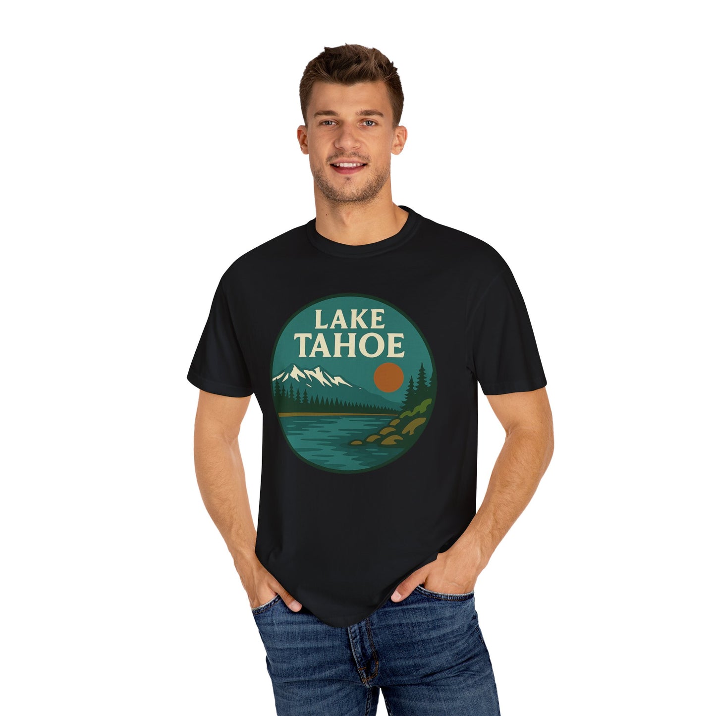 Lake Tahoe Unisex T-Shirt, Casual Graphic Tee, Nature Lover Gift, Outdoor Adventure Shirt, Vacation Souvenir, Summer Wear