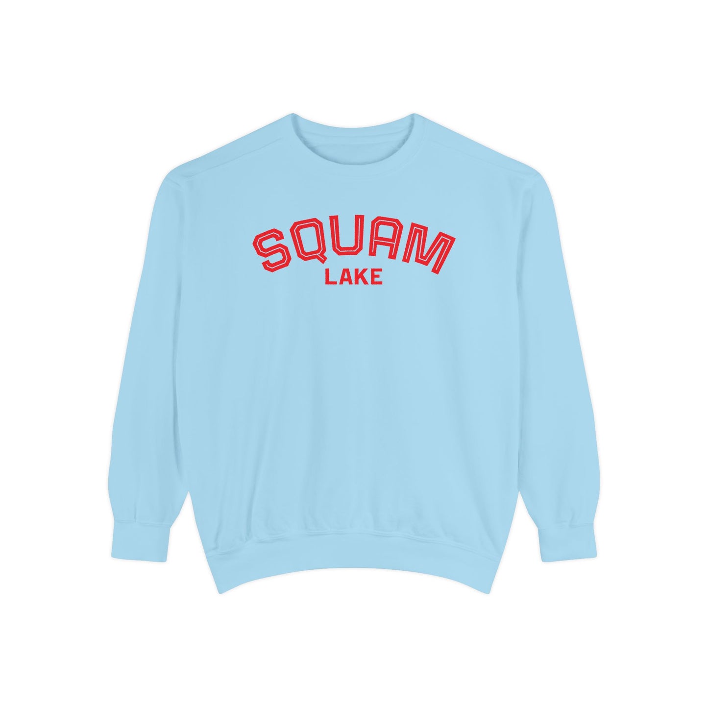 Squam Lake Unisex Garment-Dyed Sweatshirt, Cozy Casual Wear, Perfect for Lakeside Gatherings, Great for Fall, Gift for Nature Lovers