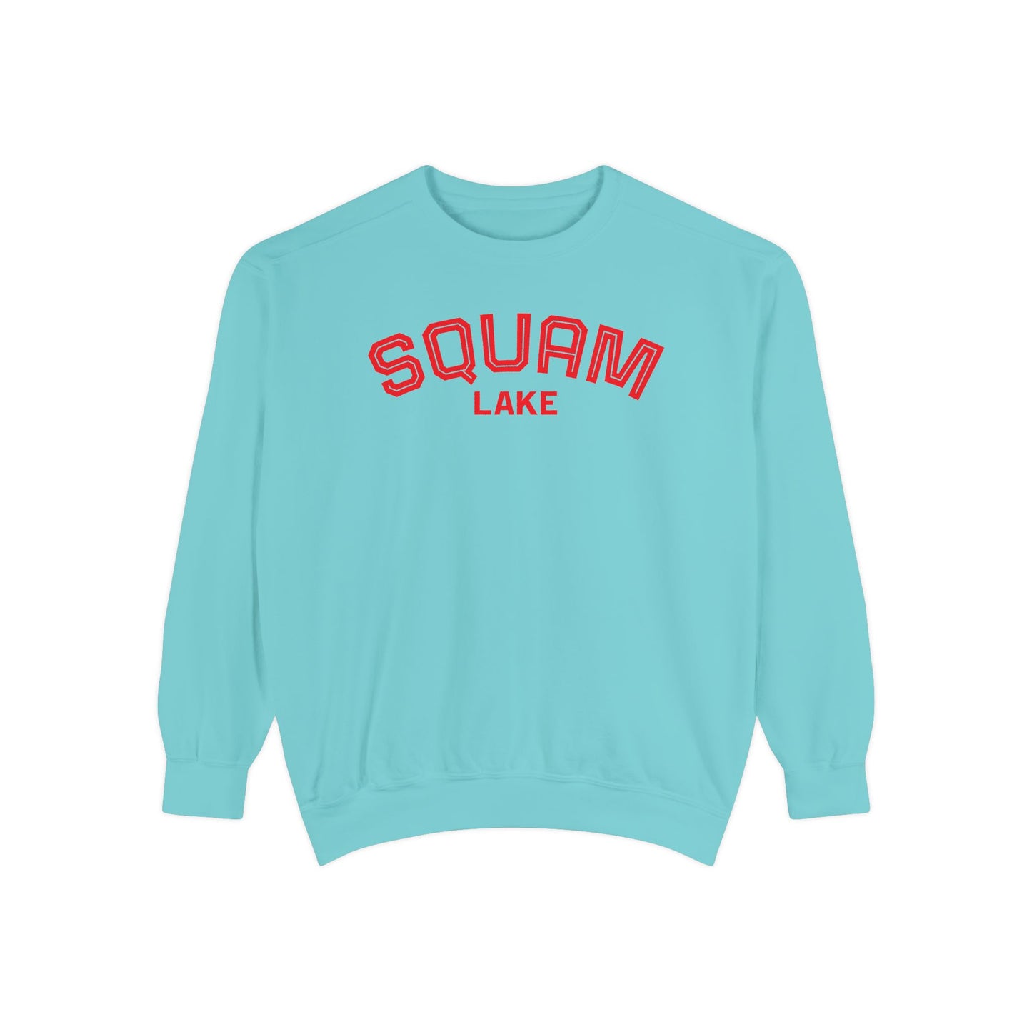 Squam Lake Unisex Garment-Dyed Sweatshirt, Cozy Casual Wear, Perfect for Lakeside Gatherings, Great for Fall, Gift for Nature Lovers