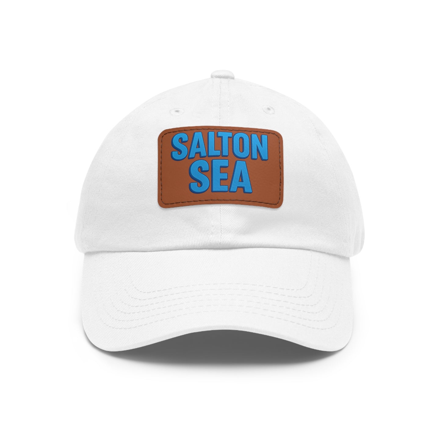 Salton Sea Dad Hat with Leather Patch (Rectangle)