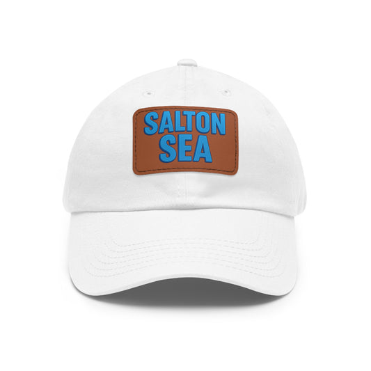 Salton Sea Dad Hat with Leather Patch (Rectangle)