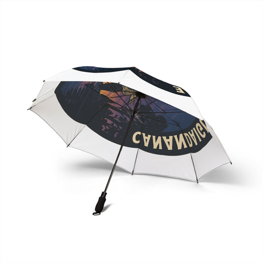 Canandaigua Lake Semi-Automatic Foldable Umbrella, Travel Umbrella, Outdoor Gear, Gifts for Nature Lovers, Rainy Day Essential