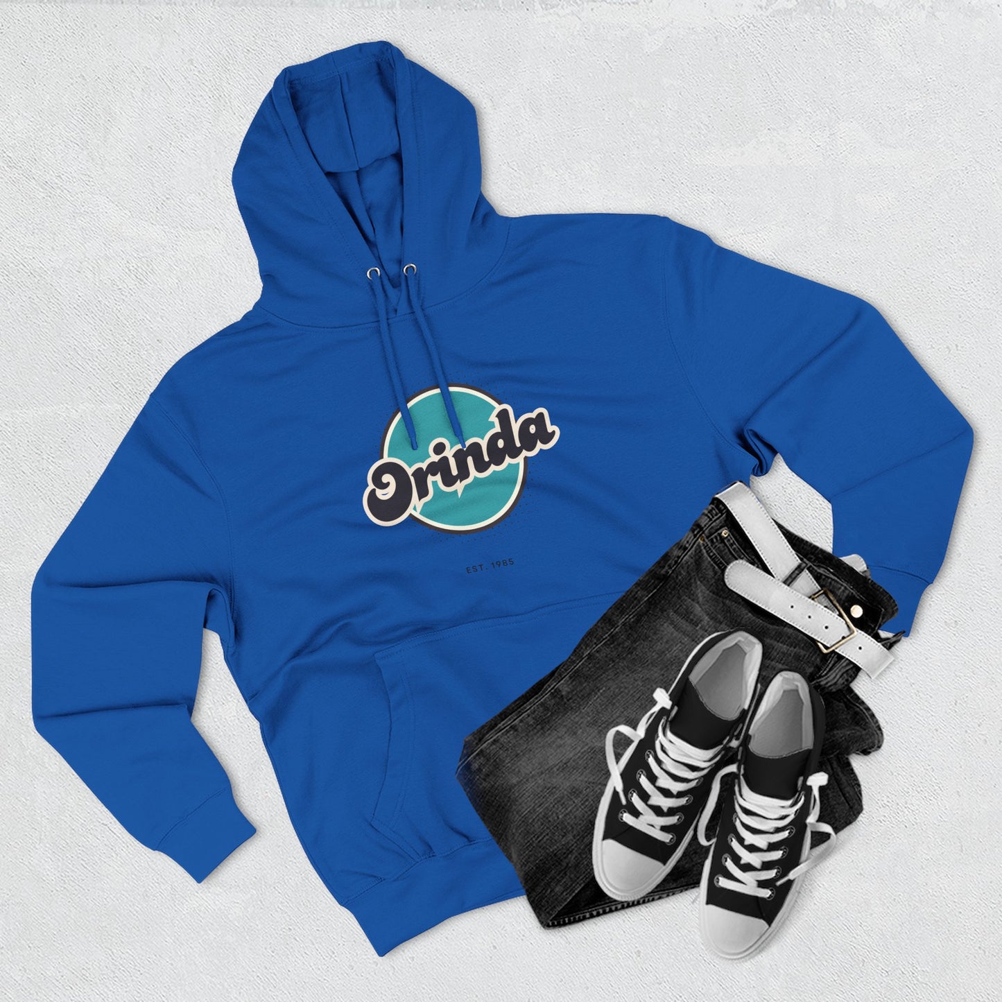Orinda Retro Vibe Hoodie for Casual Days, Streetwear, Unisex Gift, Cozy Layering Apparel