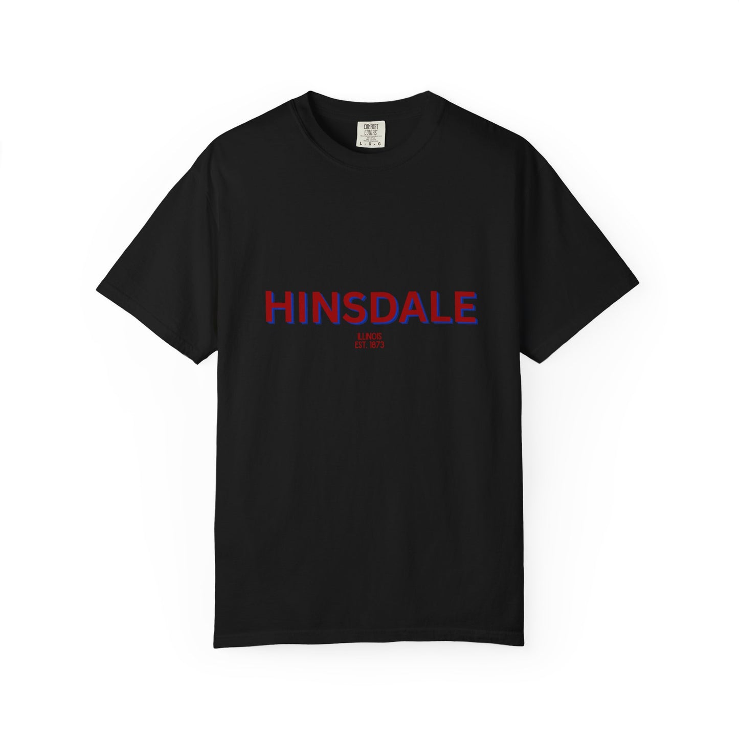 Hinsdale Garment-Dyed Unisex T-Shirt, Casual Tee, Vintage Style Shirt, Everyday Wear, Birthday Gift, Unique Apparel