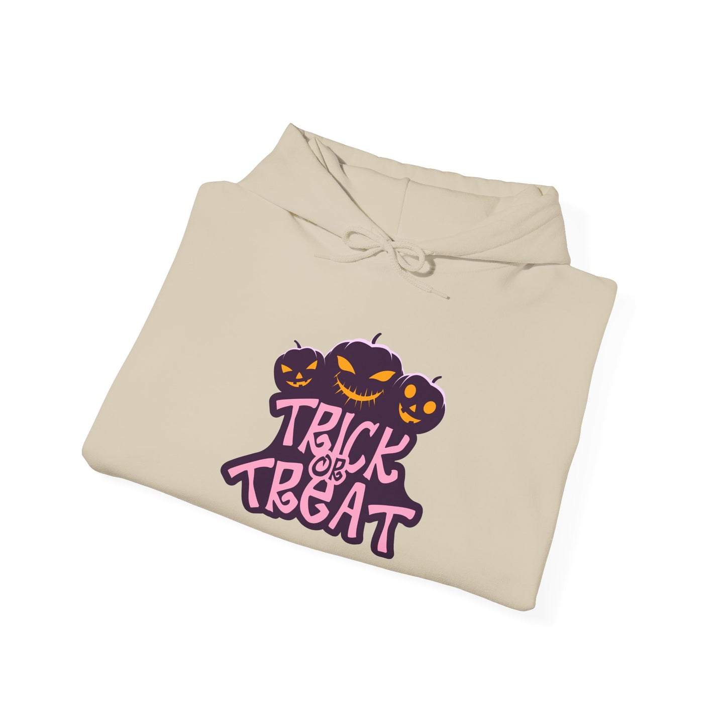 Halloween Trick or Treat Hoodie, Cozy Unisex Sweatshirt, Perfect for Fall Celebrations, Spooky Season Apparel, Gift for Halloween Lovers