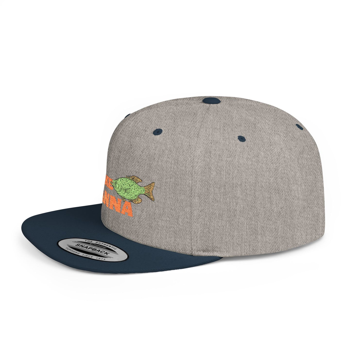 Lake Anna Fish Flat Bill Snapback Hat, Fishing Cap, Outdoor Gear, Lake House Gift, Summer Accessories, Stylish Headwear
