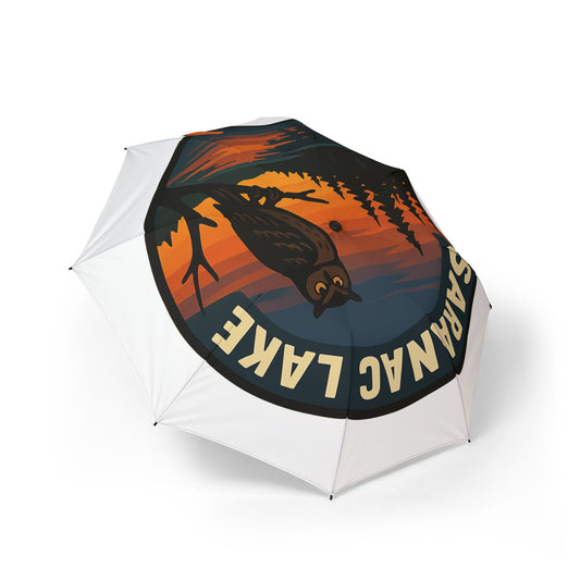 Saranac Lake Semi-Automatic Foldable Umbrella, Travel Umbrella, Outdoor Gear, Gifts for Nature Lovers, Rainy Day Essential