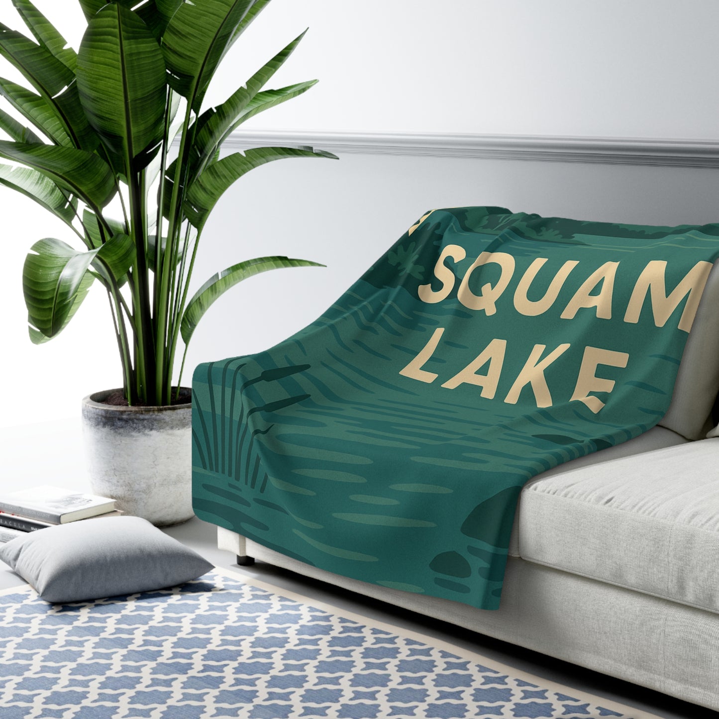 Squam Lake Sherpa Fleece Blanket
