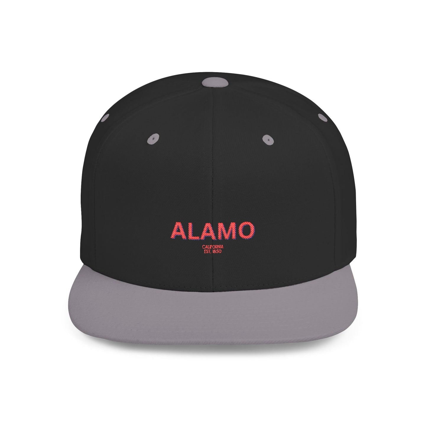 Alamo Stylish Flat Bill Snapback Hat with Design, Perfect for Casual Outings, Streetwear, Gifts, Festivals, Everyday Wear