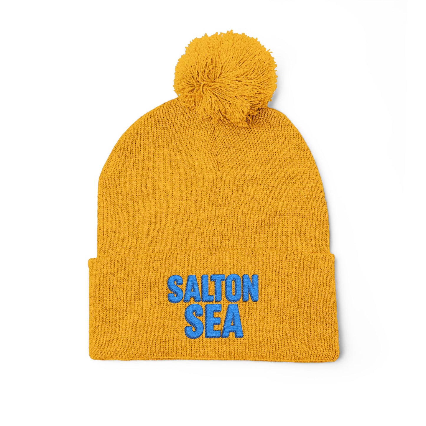 Salton Sea Pom-Pom Knit Cap (Embroidery)