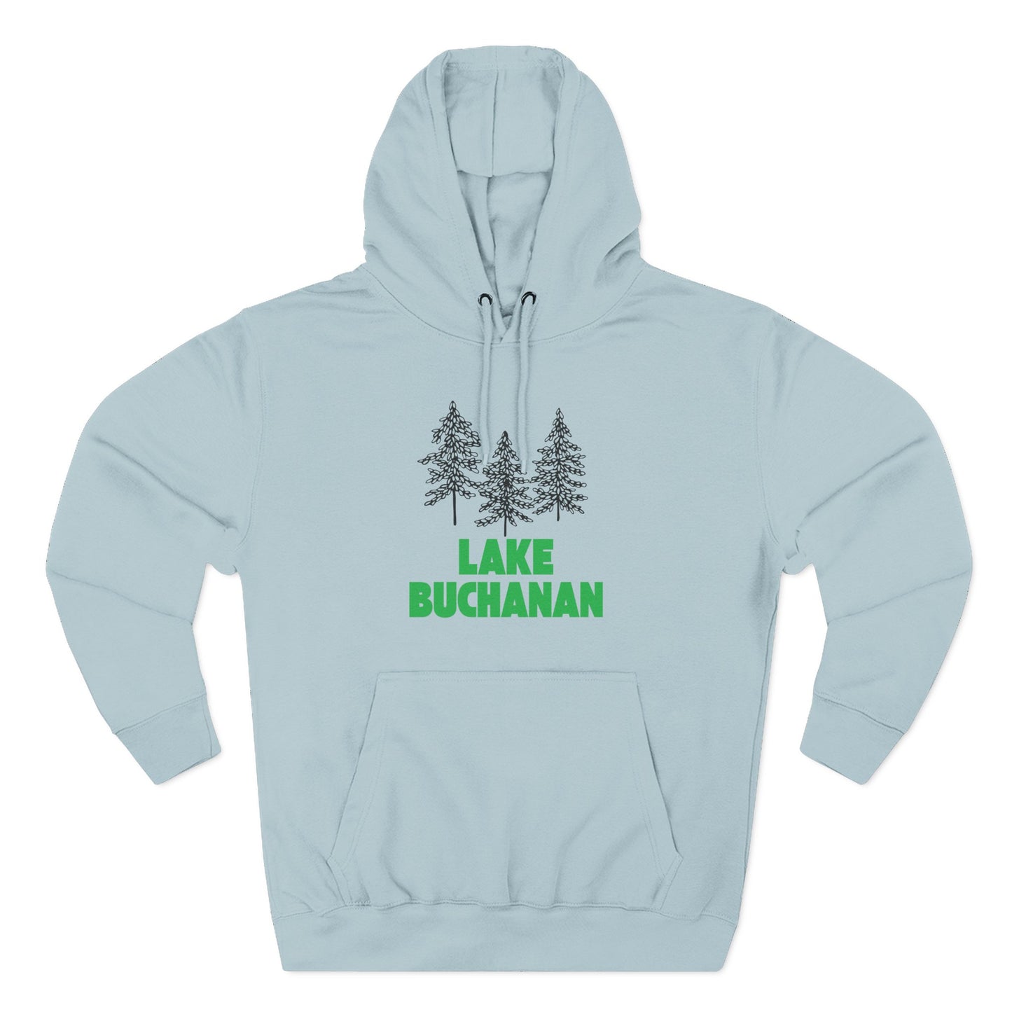 Lake Buchanan Fleece Hoodie, Cozy Sweatshirt, Outdoor Adventure Wear, Unique Gift for Lake Lovers, Perfect for Fall and Winter