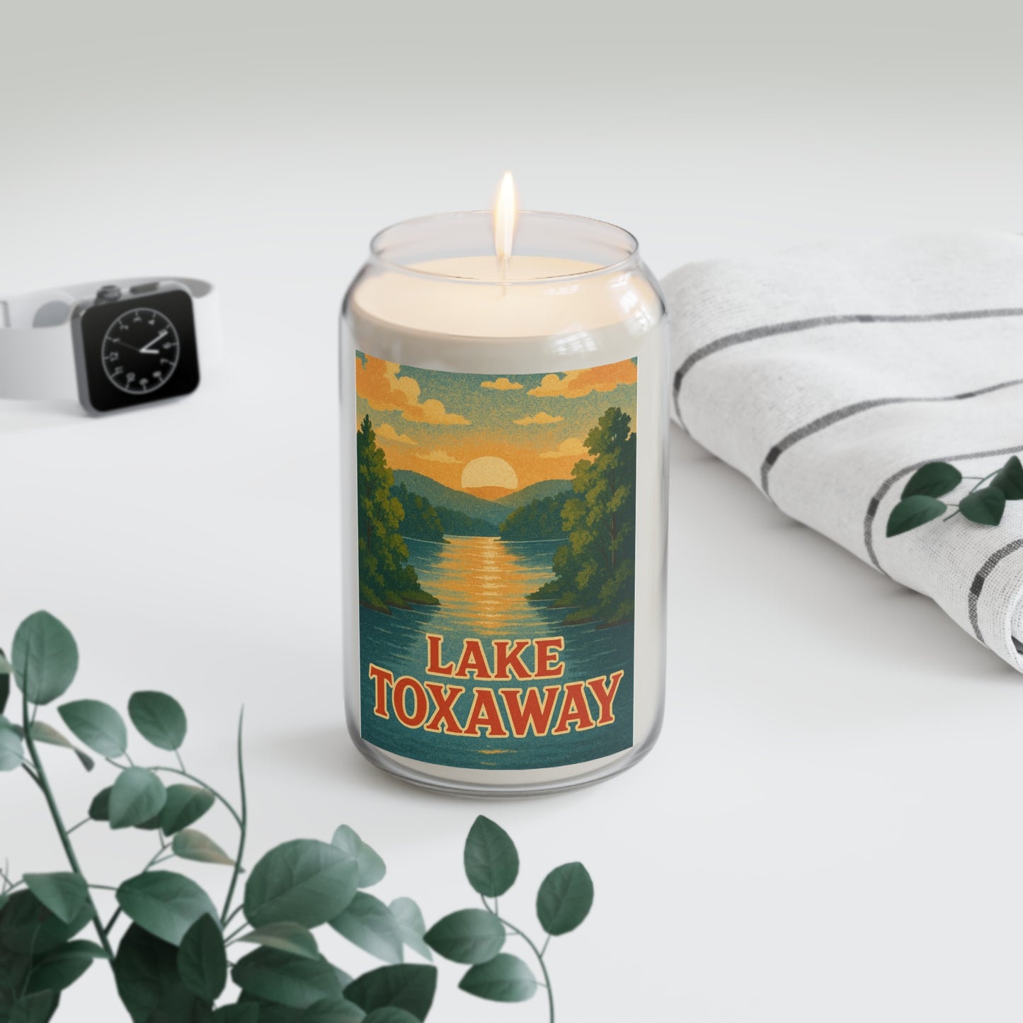 Lake Toxaway Soy Candle, Relaxing Home Decor, Gift for Her, Aromatherapy Candle, Summer Vibes
