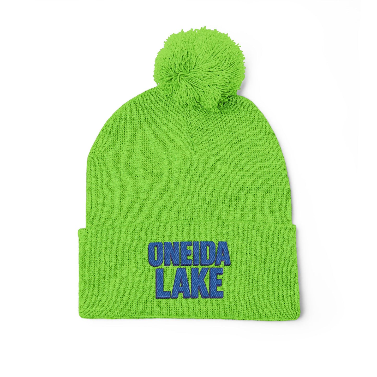 Oneida Lake Pom-Pom Knit Cap (Embroidery)