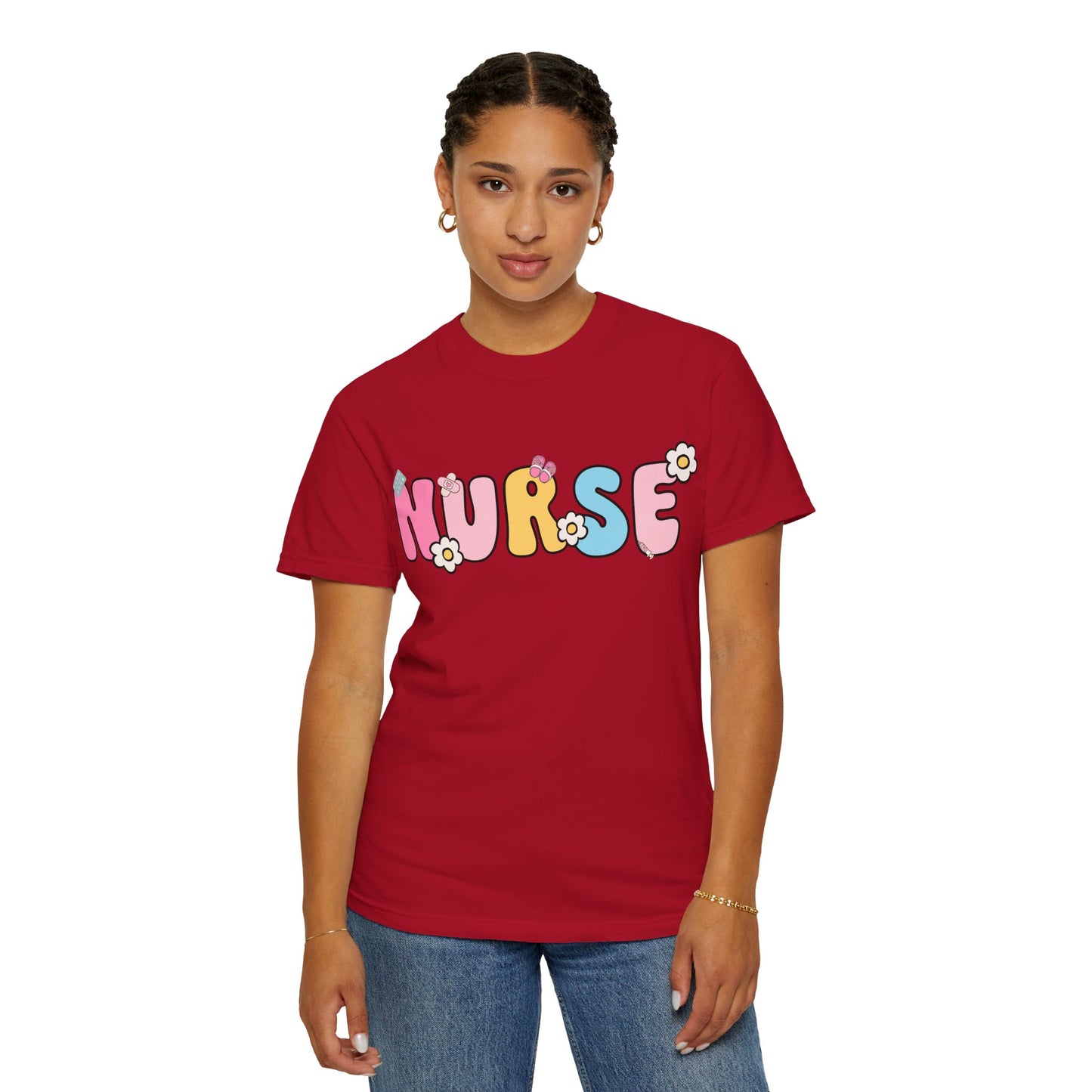 Playful Nurse T-Shirt - Fun Gift for Healthcare Workers, Floral Design, Birthday Present, Nurse Appreciation Week, Casual Wear