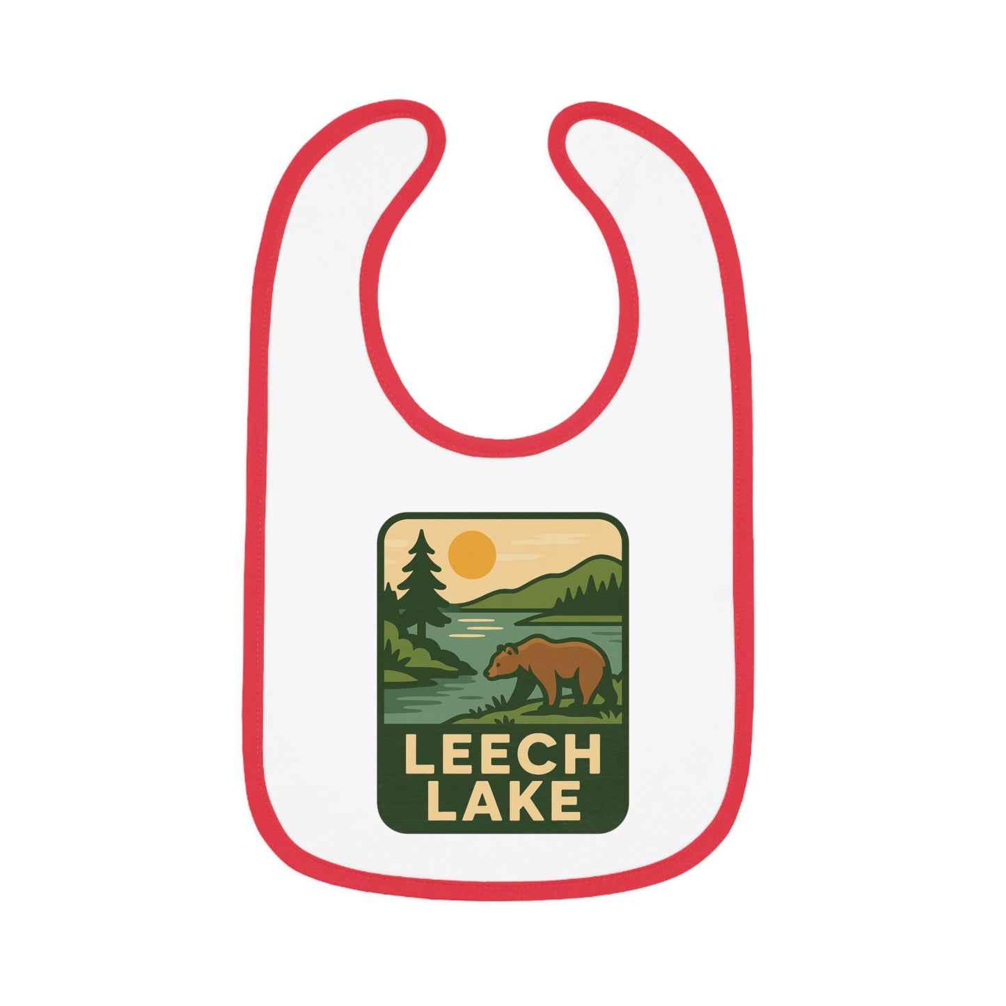 Leech Lake Baby Contrast Trim Jersey Bib