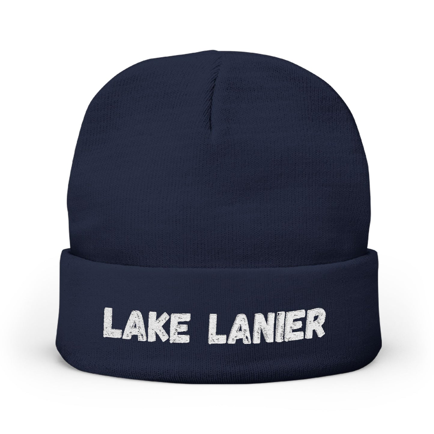 Lake Lanier Cozy Embroidered Knit Beanie, Winter Hat, Lake Lanier Merchandise, Warm Knit Hat, Gift for Her, Outdoor Beanie